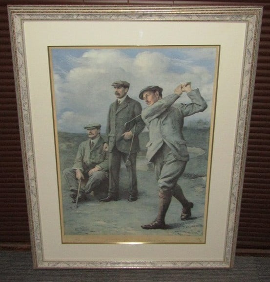 Golf Lithograph The Great Triumvirate Clement Taylor Braid Vardon Flower (1 of 7)