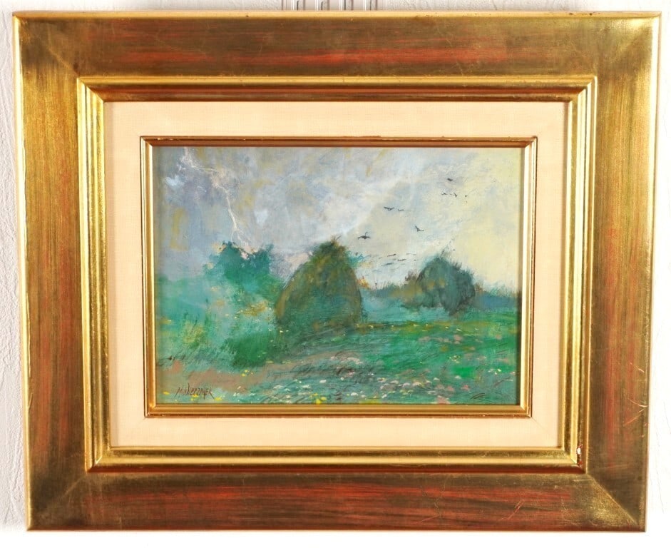 Summer Storm Oil Painting Signed Mieczyslaw Wieczorek Poland 1990: Summer Storm Oil Painting Signed Mieczyslaw Wieczorek Poland 1990 Item Specifics: Artist: Mieczyslaw Wieczorek Unit Of Sale: Single Piece Signed By: Mieczyslaw Wieczorek Signed: Yes Size: Small Materi