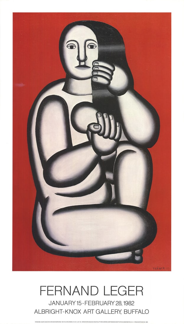 FERNAND LEGER Nude on a Red Background 38" x 21.5" Poster 1982 Modernism: FERNAND LEGER Nude on a Red Background 38" x 21.5" Poster 1982 Modernism Item Specifics: Artist: Fernand Leger Brand: Leger Fernand Exact Year: 1982 Height: 38 Item Height: 38 Item Width: 21.5 Subject