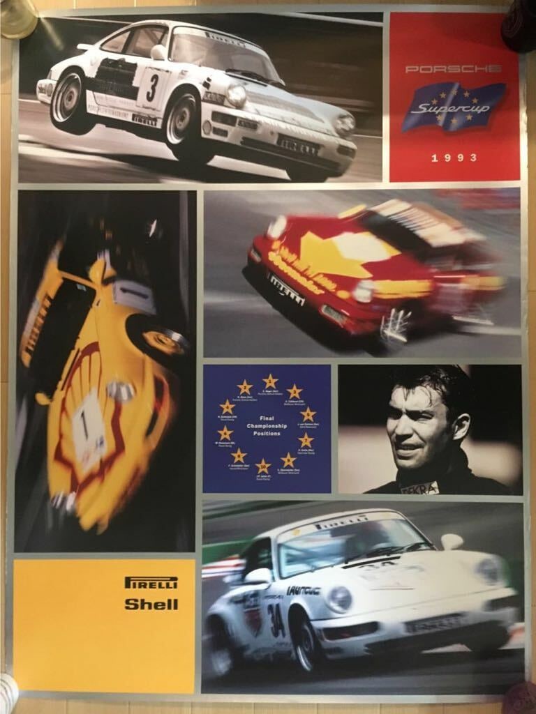 Original Vintage RARE Porsche Race Poster Carrera Super Cup 1993 911 4030inch (1 of 1)