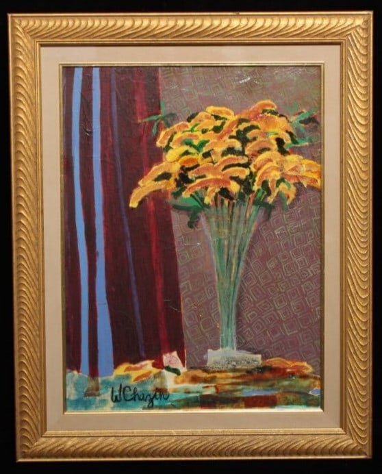 Yellow Daffodils Oil Painting Floral Still Life Signed By Wendy Chazin (1 of 10)