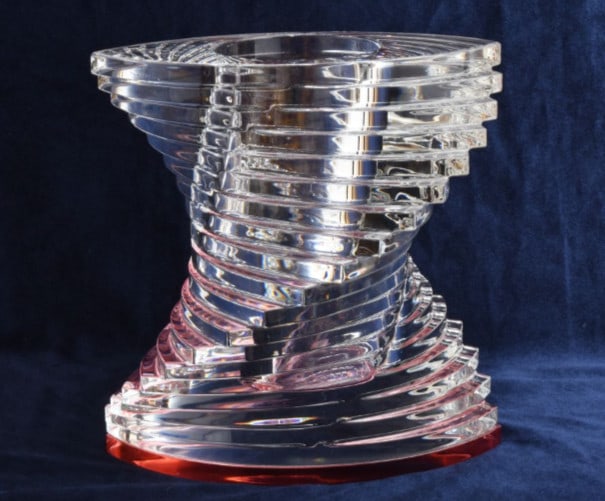 Crystal Flower Red Vase Rare Baccarat Signed France Twist Box 24cm: Crystal Flower Red Vase Rare Baccarat Signed France Twist Box 24cm Item Specifics: Origin: French Color: Red Material: Glass Crystal Subject: Twist Red Vintage: Yes Brand: Baccarat Type: Vase Original