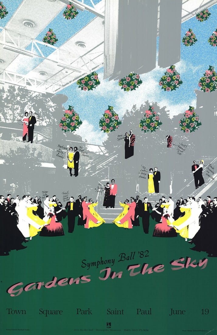 JOHNSON PLUS JOHNSON Symphony Ball 82: Gardens in the Sky 37.5" x 24" Serigraph (1 of 1)