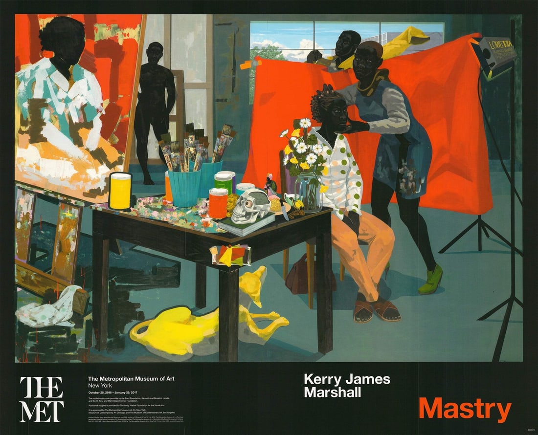 KERRY JAMES MARSHALL Mastry 26.5" x 32.75" Poster 2016 African American Multicol (1 of 4)