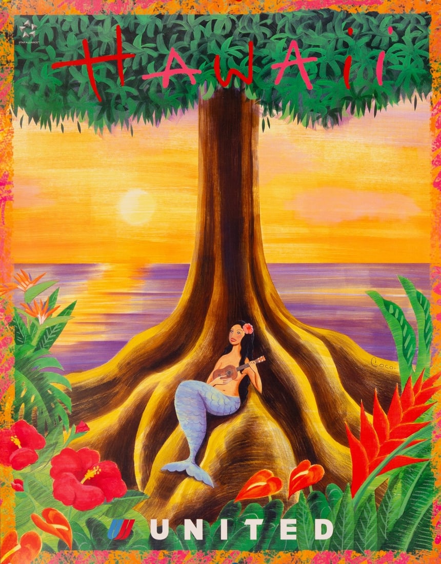 Coco Masuda Hawaii 2004 Air Lines United: Coco Masuda Hawaii 2004 Air Lines United Item Specifics: Artist: Coco Masuda Size: Medium Date Of Creation: 2004 Region Of Origin: Hawaii USA Framing: Unframed Year Of Production: 2004 Width (Inches):