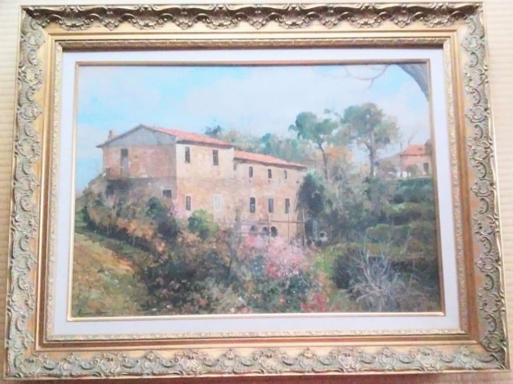 Oil Painting Farmhouse in Gragnano Italy Landscape Framed COA: Oil Painting Farmhouse in Gragnano Italy Landscape Framed COA Item Specifics: Artist: Armando Romano Unit Of Sale: Single Piece Signed By: Armando Romano Signed: Yes Size: Large Material: Oil Canvas F
