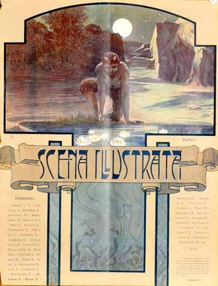 Scena Illustrata Arts Literature Music Theatre Satyr Moonlight 1900 (1 of 1)