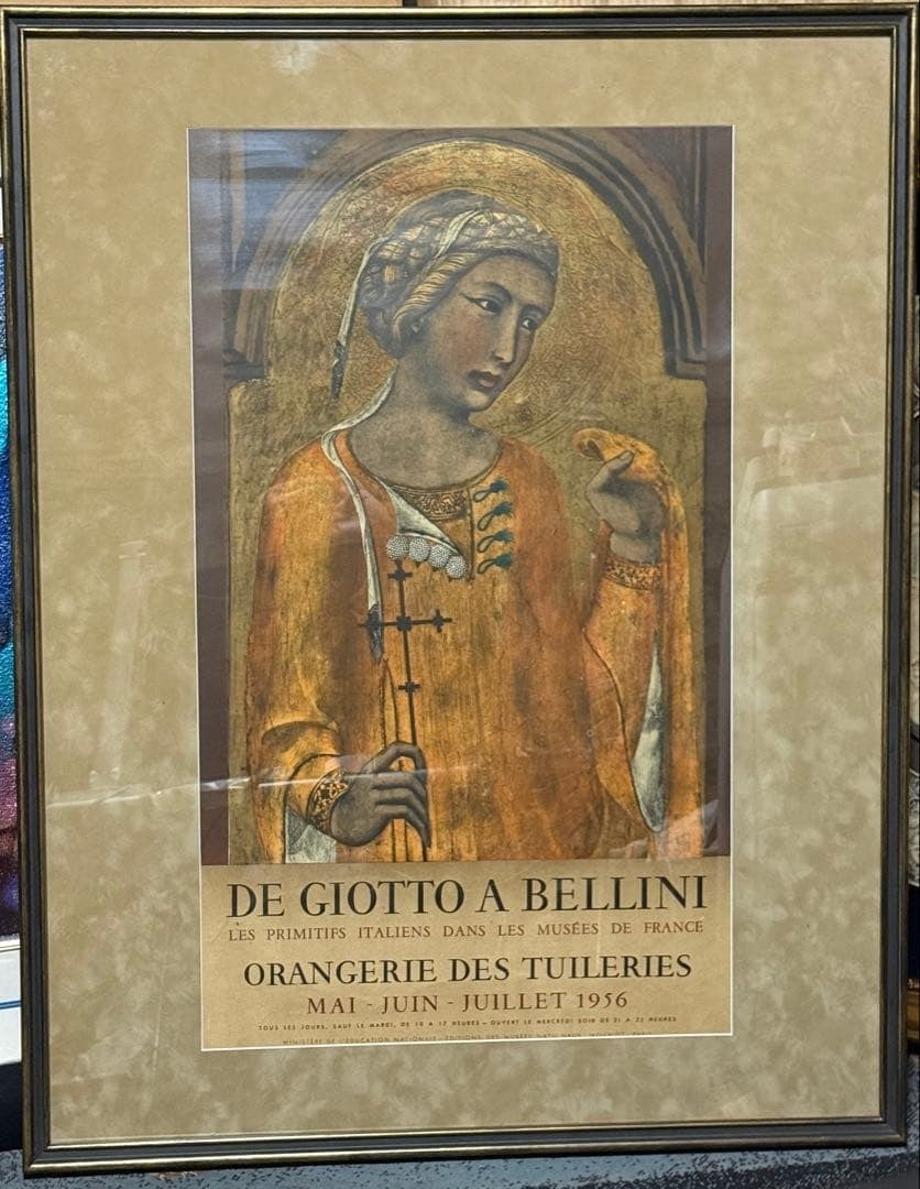 1956 De Giotto a Bellini Mourlot Paris Original Exhibition Poster Framed: 1956 De Giotto a Bellini Mourlot Paris Original Exhibition Poster Framed Item Specifics: Artist: Unknown / Museum Exhibition Poster Unit Of Sale: Single Piece Image Orientation: Portrait Size: Large M