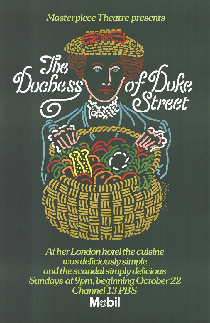 IVAN CHERMAYEFF The Duchess of Duke Street 46" x 30" Offset Lithograph 1978 Cont (1 of 4)