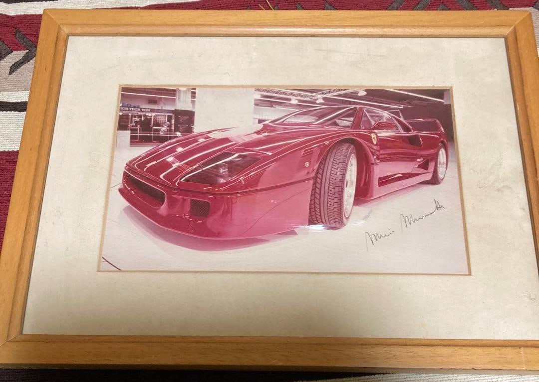 Rare 1987 Vintage Menardi Signed Ferrari F40 Early Press Photo (1 of 2)
