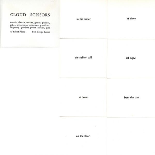 George Brecht CLOUD SCISSORS 7 Cards with Envelope Authentic (1 of 4)
