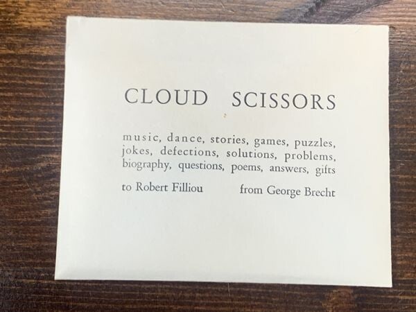 George Brecht CLOUD SCISSORS 7 Cards with Envelope Authentic - 2