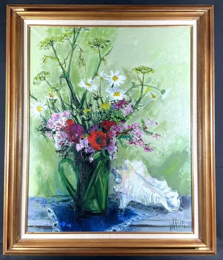 Guily Joffrin Oil Painting Bouquet au Coquillage French Still Life Signed Framed: Guily Joffrin Oil Painting Bouquet au Coquillage French Still Life Signed Framed Item Specifics: Artist: Guily Joffrin Unit Of Sale: Single Piece Signed By: Guily Joffrin Signed: Yes Size: Large Mater