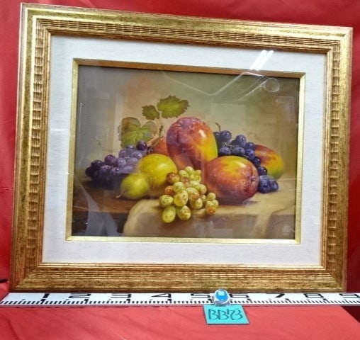 Mexican Signed Framed Still Life Oil Original Painting Alfredo Gomez Fruit (1 of 12)