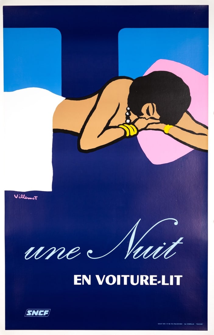 By French Railways Poster Original 1St Printing Une Nuit Villemot: By French Railways Poster Original 1St Printing Une Nuit Villemot Item Specifics: Artist: Bernard Villemot Unit Of Sale: Single Piece Size: Medium Date Of Creation: 1970-1989 Framing: Unframed Region 