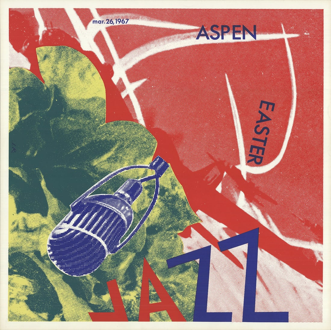 JAMES ROSENQUIST Aspen Jazz 26" x 26" Lithograph 1967 Pop Art Red Purple Yello (1 of 1)