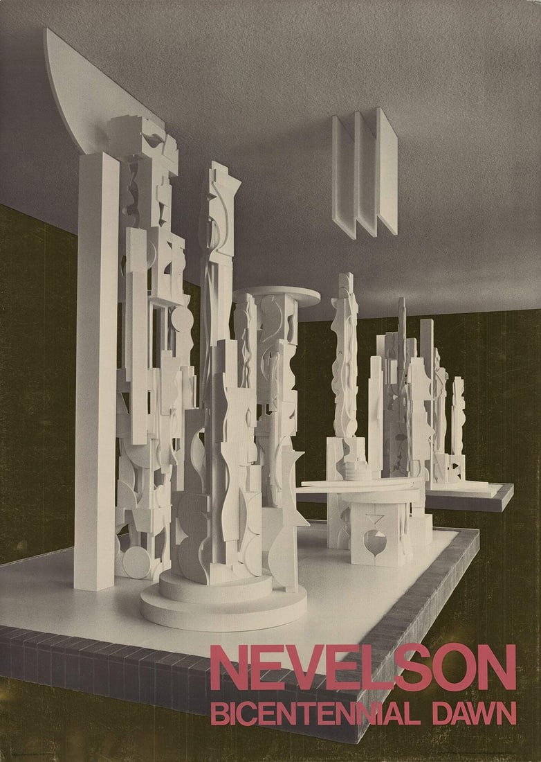 NEVELSON LOUISE Bicentennial Dawn 36" 24" Offset Lithograph Contemporary 1976 (1 of 7)