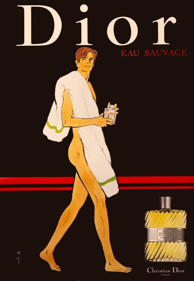 Rene Gruau Original Dior Eau Sauvage Perfume 1980 Linen: Rene Gruau Original Dior Eau Sauvage Perfume 1980 Linen Item Specifics: Artist: RENE GRUAU Unit Of Sale: Single Piece Size: Large Date Of Creation: 1970-1989 Title: DIOR EUA SAUVAGE RENE GRUAU Certifi