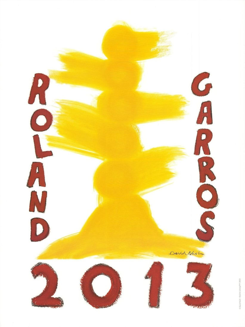DAVID NASH Roland Garros French Open 31.5" x 23.5" Poster 2013 Contemporary Brow (1 of 4)