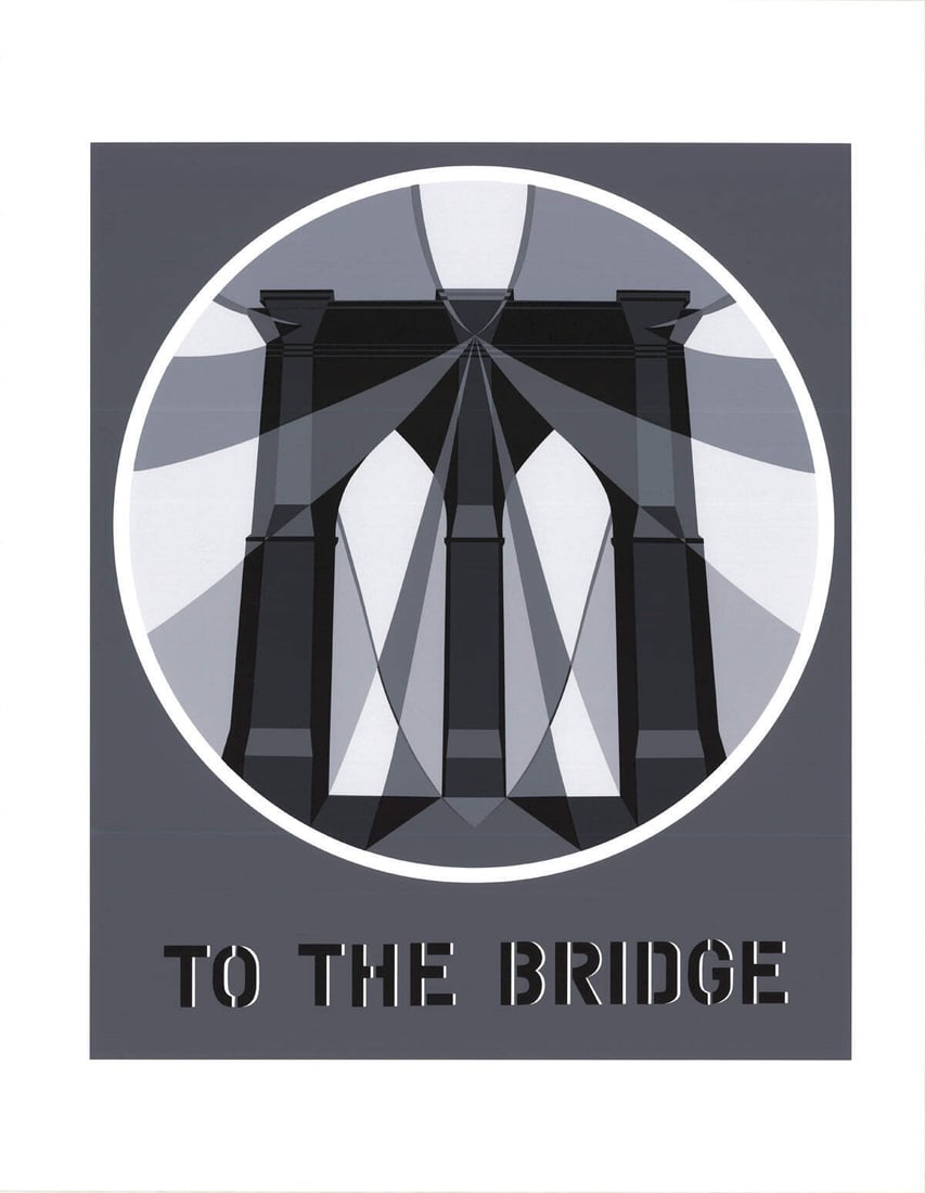 ROBERT INDIANA To the Bridge (Brooklyn Bridge) 22" x 17" Serigraph 1997 Pop Art (1 of 1)