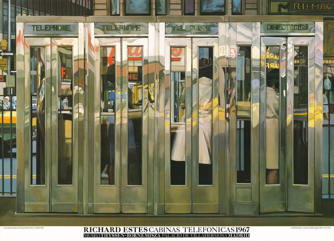 Telephone Booths Offset Lithograph 25.5 x 35.5 Pop Art 2005 (1 of 12)