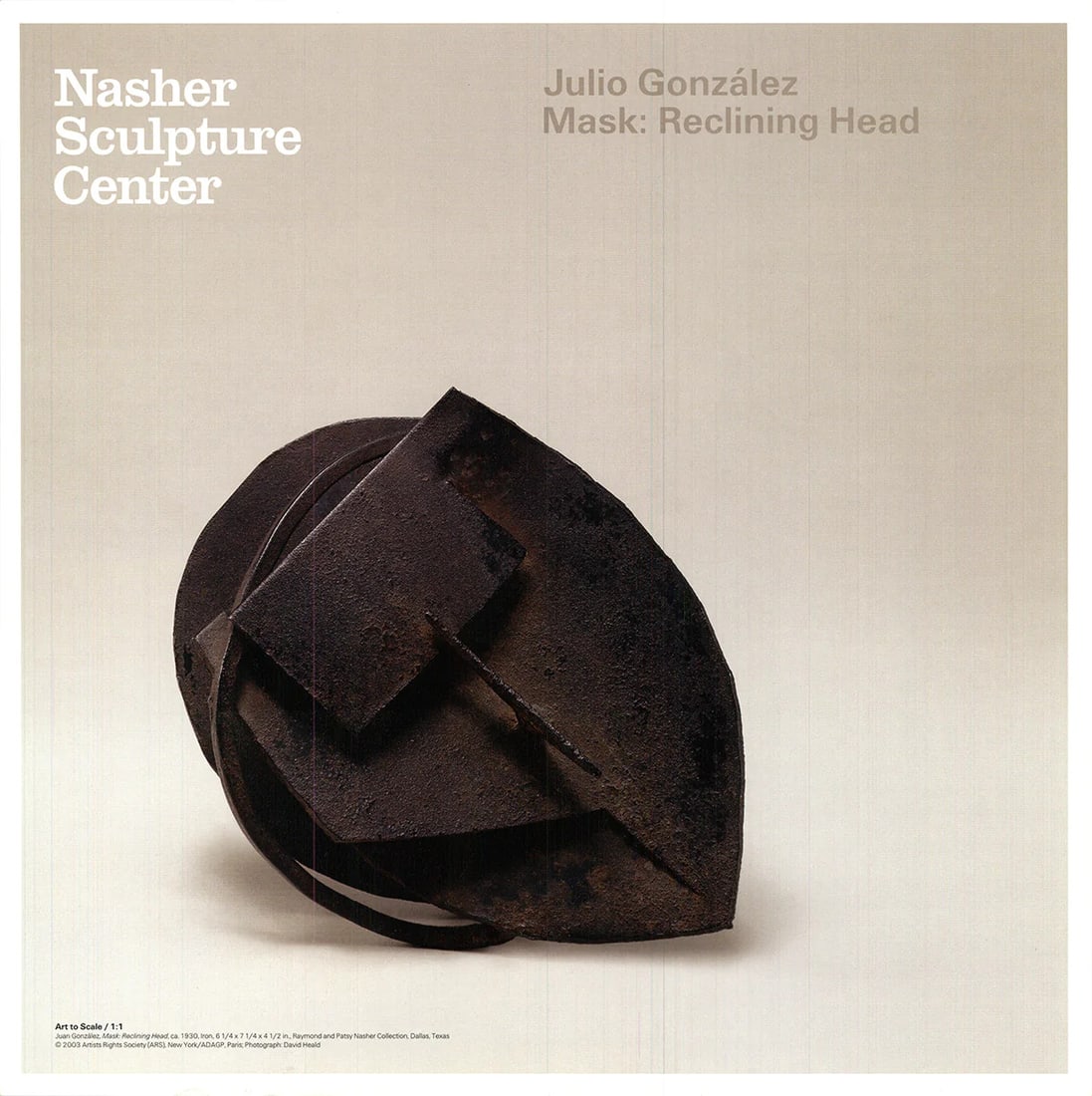JULIO GONZALEZ Mask: Reclining Head 12" x 12" Offset Lithograph 2003 Modernism (1 of 4)