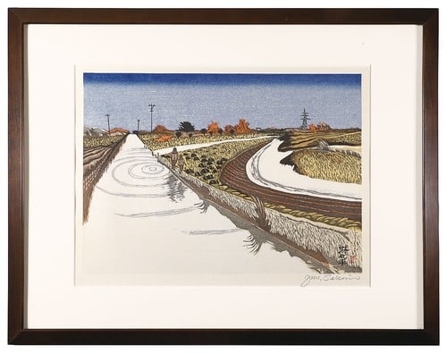 Junichiro Sekino Original Woodblock Print Sabishirotai Aomori 1978 Signed Framed: Junichiro Sekino Original Woodblock Print Sabishirotai Aomori 1978 Signed Framed Item Specifics: Artist: Junichiro Sekino Subject: Landscape Material: Paper Style: Japanese Size: 32.5 x 45.5 cm Year O