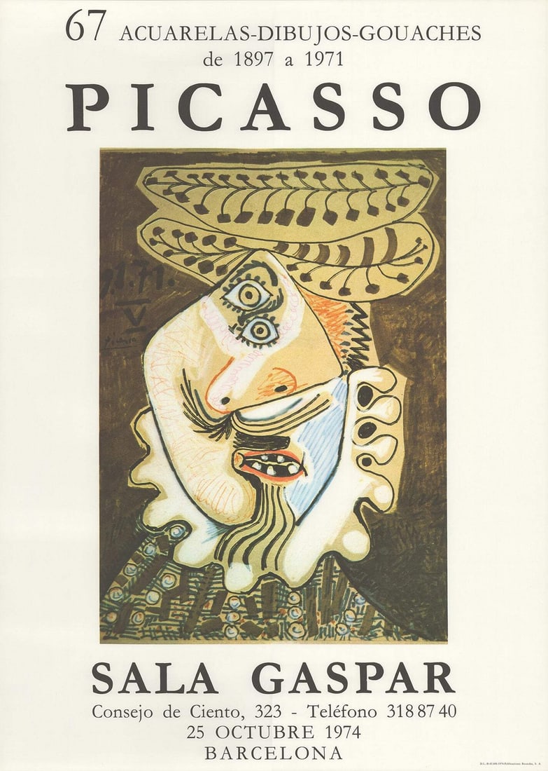 Gaspar Picasso Lithograph Cubism 1974 27.5" x 19.75: Gaspar Picasso Lithograph Cubism 1974 27.5" x 19.75 Item Specifics: Artist: Pablo Picasso Brand: Picasso Pablo Exact Year: 1974 Height: 27.5 Item Height: 27.5 Type: Lithograph Year Of Production: 1974