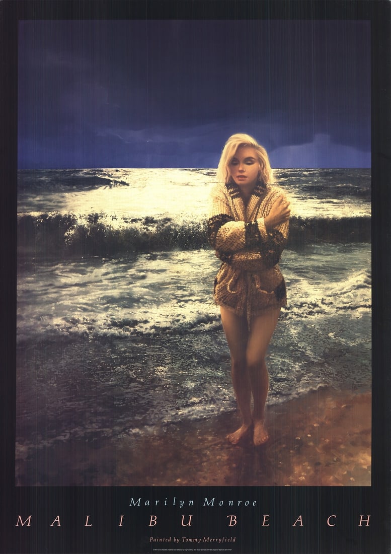 TOMMY MERRYFIELD Marilyn Monroe-Malibu Beach 46" x 33" Poster 1989 Contemporary: TOMMY MERRYFIELD Marilyn Monroe-Malibu Beach 46" x 33" Poster 1989 Contemporary Item Specifics: Artist: Tommy Merryfield Brand: Merryfield Tommy Country/Region Of Origin: United Kingdom Exact Year: 19