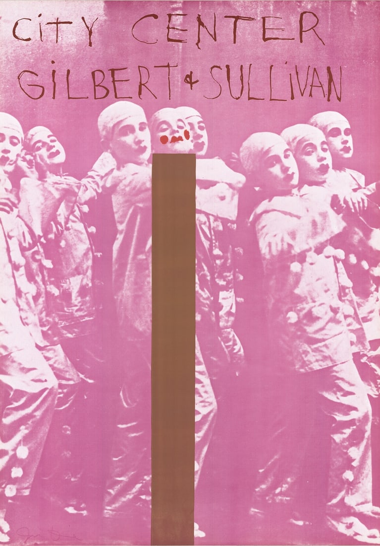 Pink Brown Poster 1968 Pop Art Jim Gilbert Dine 35 x 24.5 (1 of 4)