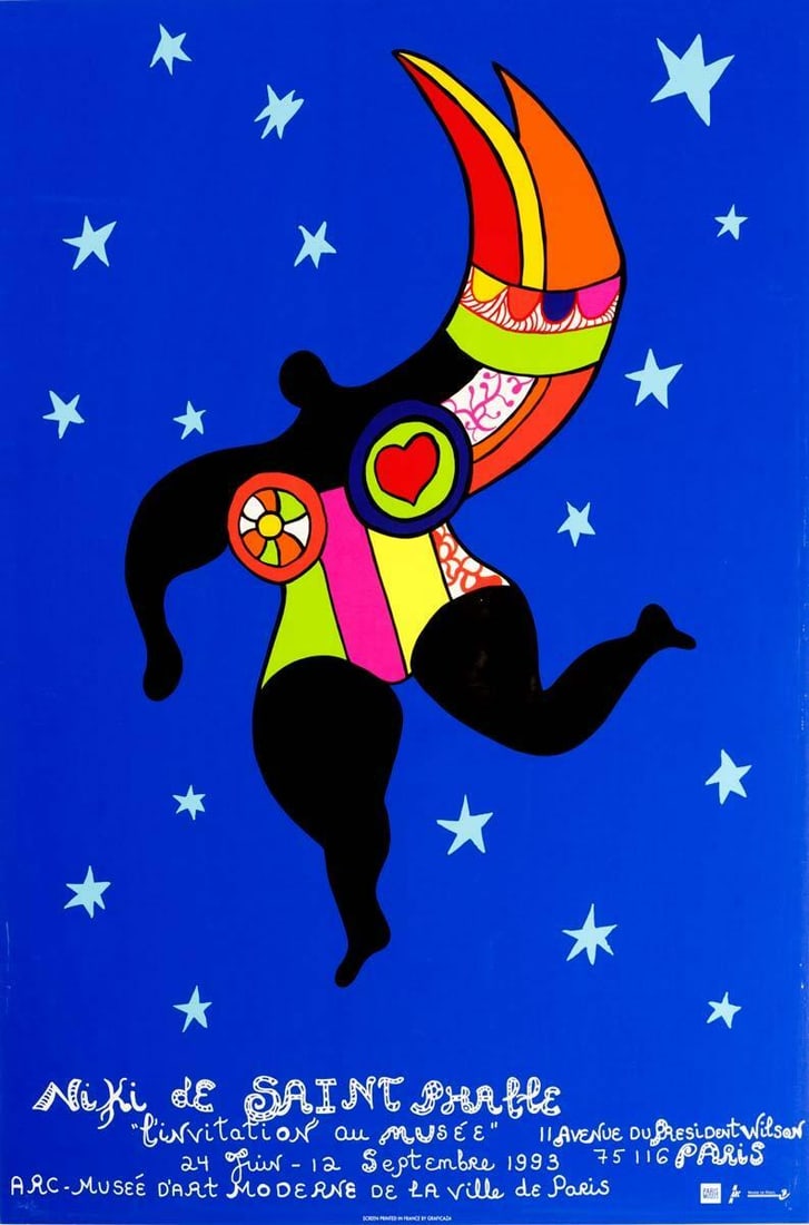 Niki De Saint Phalle Original Vintage Poster Paris Museum Show 1993: Niki De Saint Phalle Original Vintage Poster Paris Museum Show 1993 Item Specifics: Artist: Niki de Saint Phalle Size: Small Color: Blue Date Of Creation: 1993 Material: Paper Certificate Of Authentic