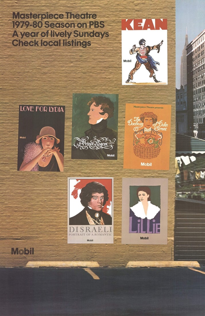 IVAN CHERMAYEFF Masterpiece Theatre 1979-80 Season 46" x 30" Offset Lithograph 1 (1 of 4)