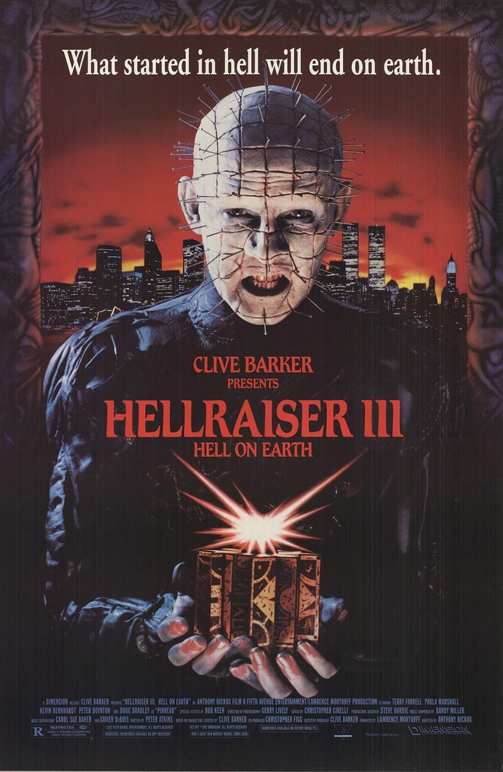UNKNOWN ARTIST Hellraiser III Hell on Earth Lithograph Offset 41.25" x 27" 1992: UNKNOWN ARTIST Hellraiser III Hell on Earth Lithograph Offset 41.25" x 27" 1992 Item Specifics: Artist: Artist Unknown Brand: Artist Unknown Exact Year: 1992 Height: 41.25 Item Height: 41.25 Subject: 