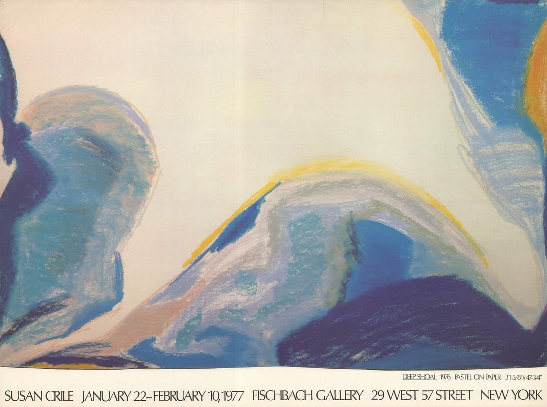 Deep Shoal 15.5" x 21" Susan Crile Lithograph 1977 Contemporary (1 of 4)