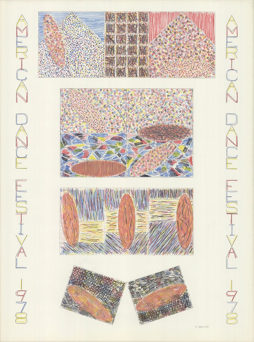 JENNIFER BARTLETT American Dance Festival 1978 31" x 23" Offset Lithograph 1978 (1 of 4)