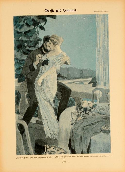 Simplicissimus 1913 Kainer Original Linen Scene: Simplicissimus 1913 Kainer Original Linen Scene Item Specifics: Size: Small (up to 12in.) Artist: KAINER Style: Art Nouveau Date Of Creation: 1913 Year Of Production: 1913 Width (Inches): 11 Subject: 