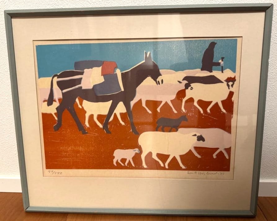 Hoglund Signed Lithograph Horse Sheep Art Scandinavian Modern 1995 Erik (1 of 5)