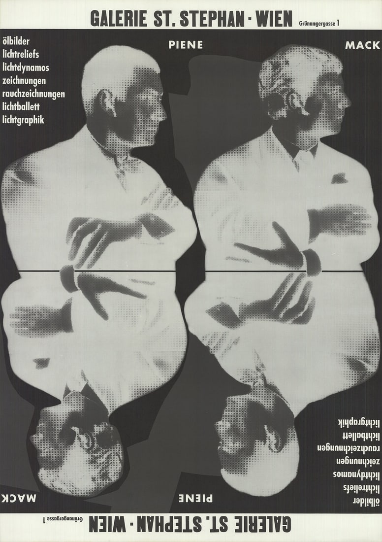 OTTO PIENE Zero 33" x 23.25" Offset Lithograph 1961 Contemporary Black & (1 of 1)