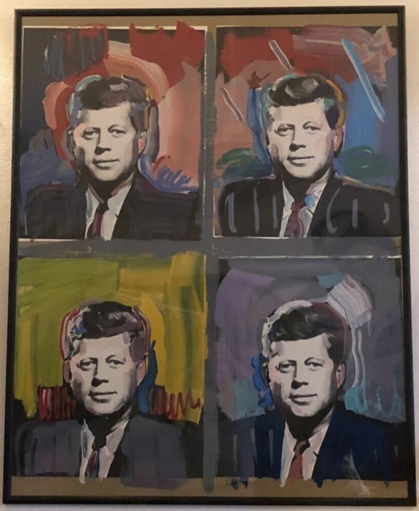 Signed Original Serigraph Silkscreen Framed Peter Max J F Kennedy (1 of 3)