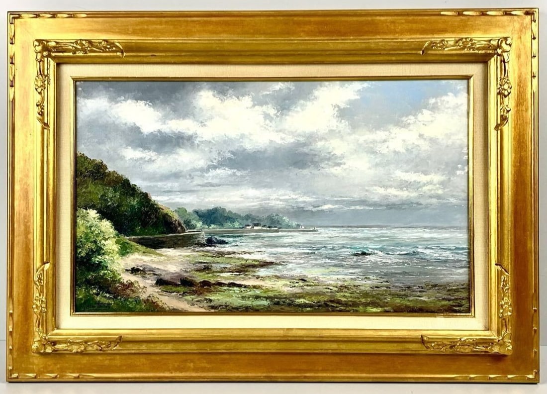 Gaston Thiery Blue Seascape Oil Painting Signed Framed French Art: Gaston Thiery Blue Seascape Oil Painting Signed Framed French Art Item Specifics: Artist: Gaston Thiery Unit Of Sale: Single Piece Signed By: Gaston Thiery Size: Large Signed: Yes Material: Canvas Oil