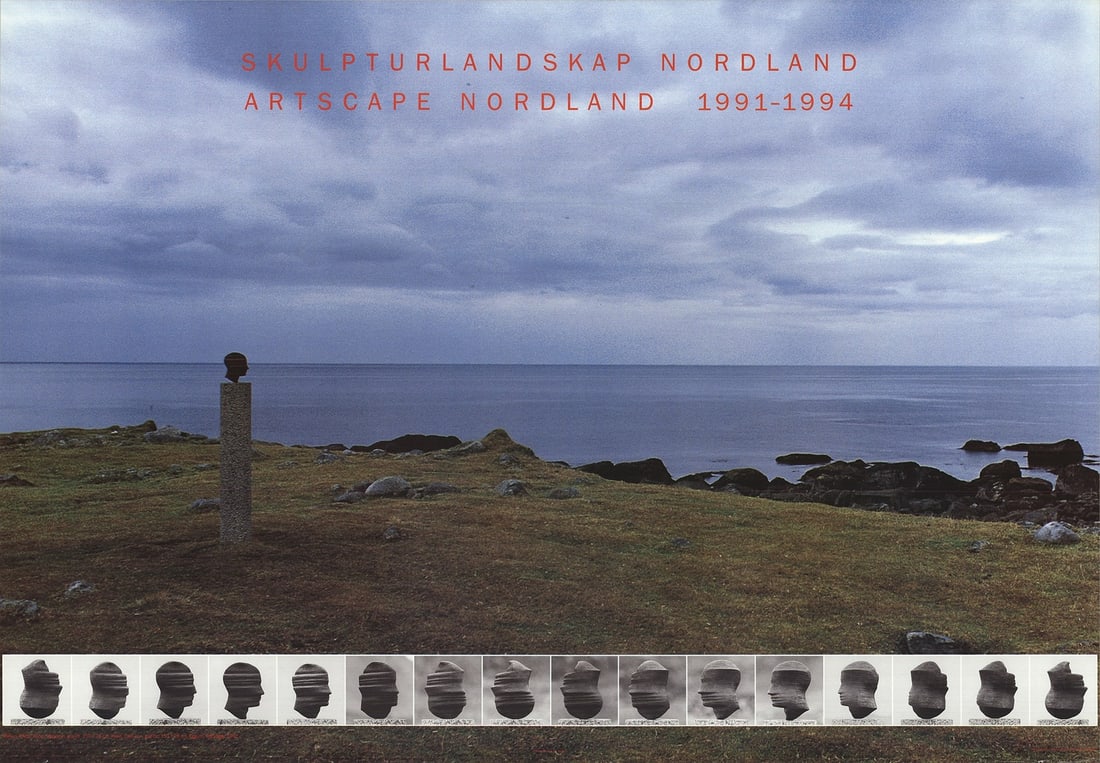 MARKUS RAETZ Skulpturelandskap Nordland 27.25" x 39.5" Offset Lithograph 1991 Co (1 of 2)