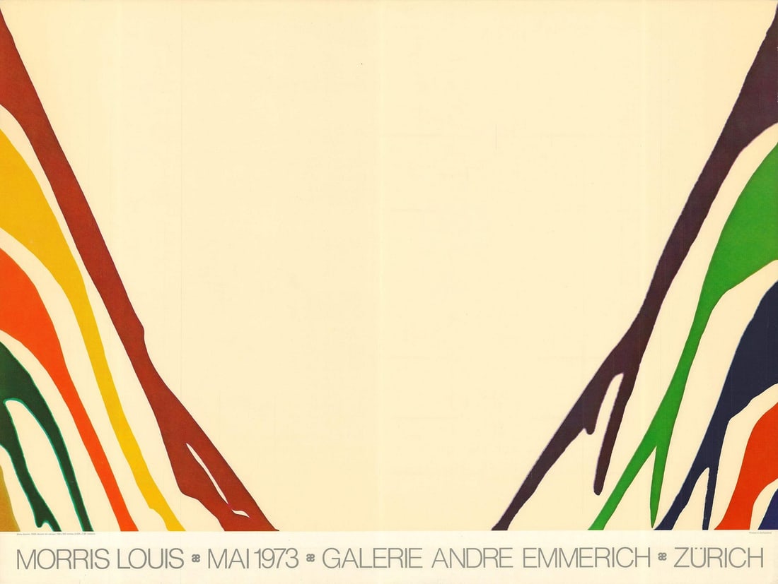 MORRIS LOUIS Delta Epsilon 26.75" x 35.5" Offset Lithograph 1973 Contemporary Mo (1 of 20)