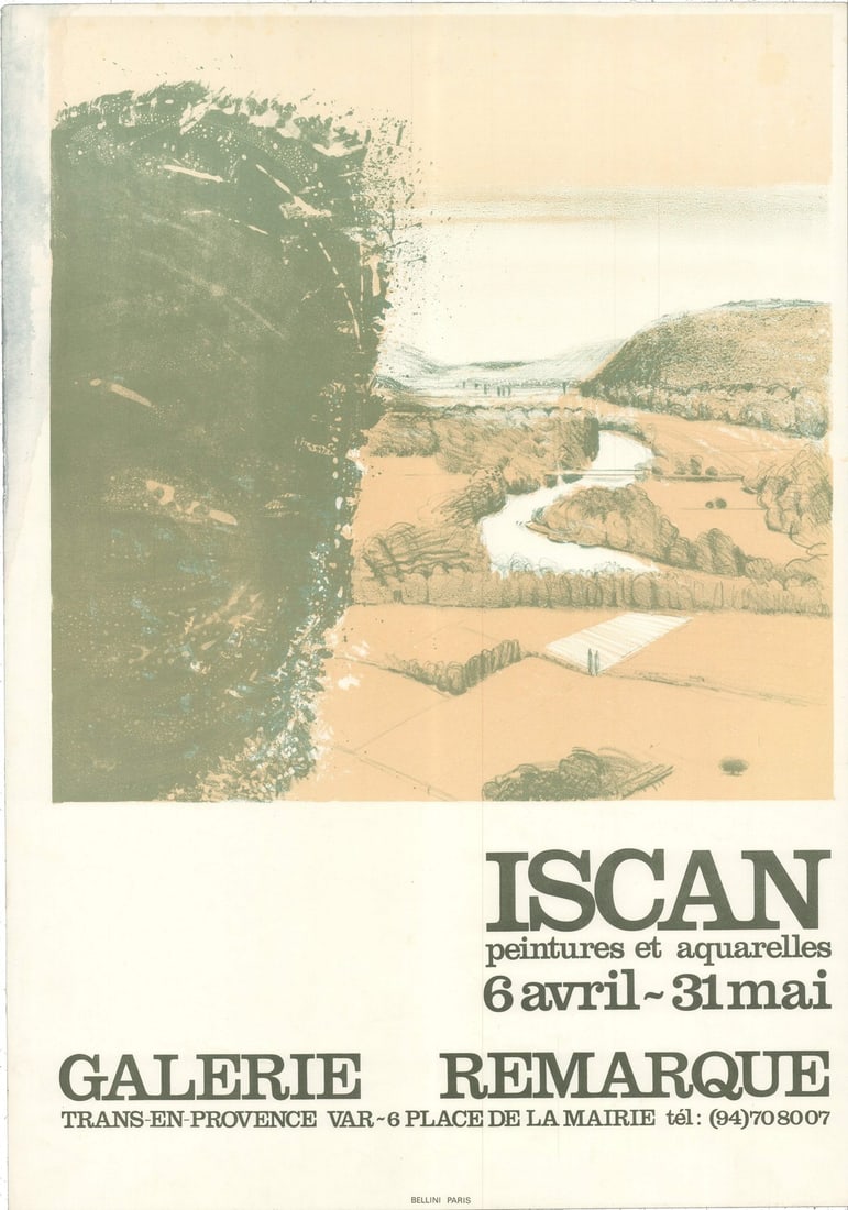 ISCAN Peintures et Aquarelles 23.75" x 16.5" Offset Lithograph 1980 Contemporary (1 of 4)