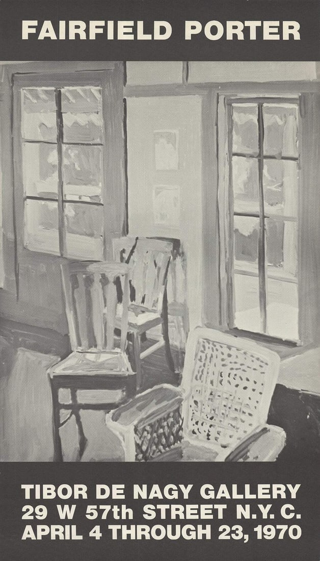 Tibor de Nagy Gallery Fairfield Porter Offset Lithograph 24" 13.75 1970 Moder (1 of 4)