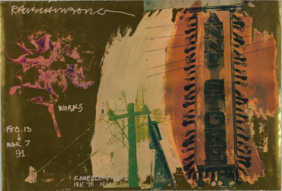 ROBERT RAUSCHENBERG Anny Store 26.5" x 39" Offset Lithograph 1991 Pop Art (1 of 4)