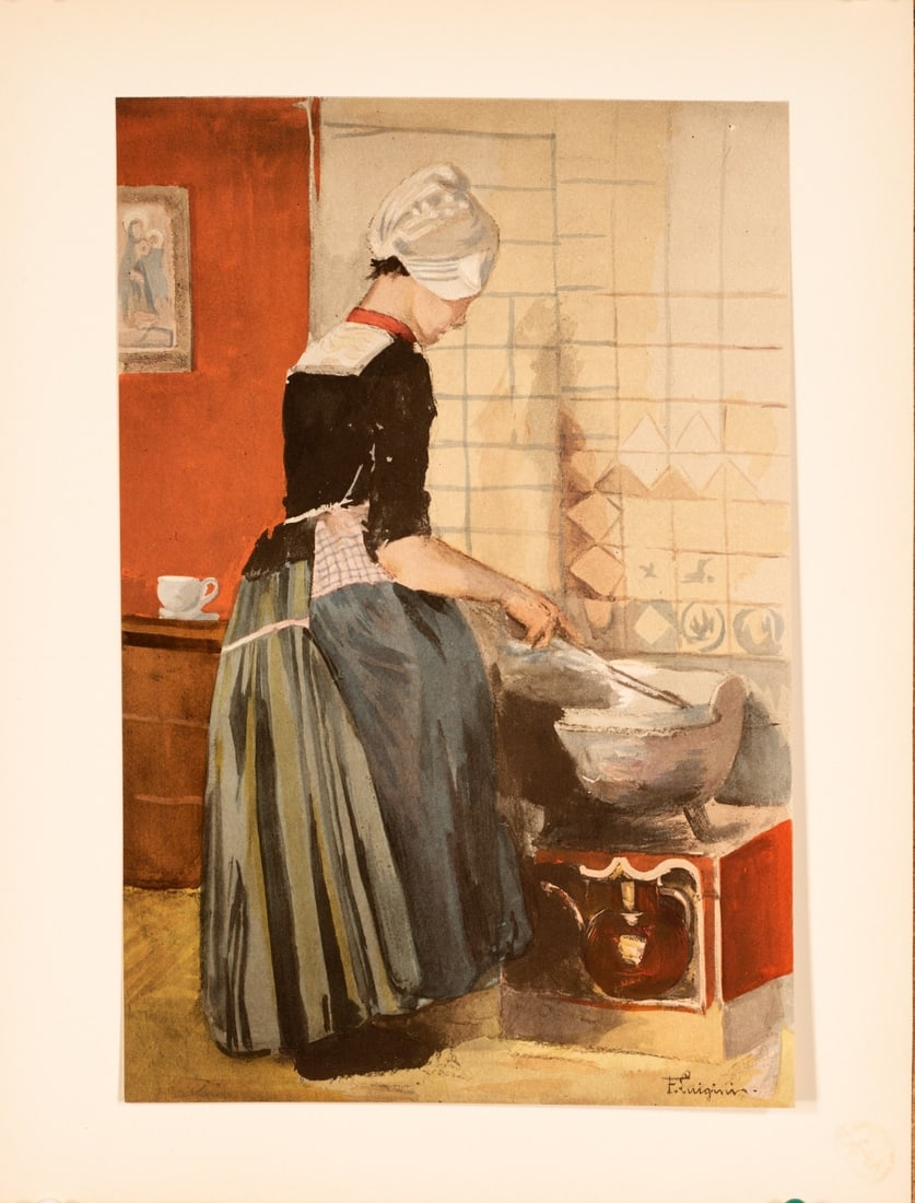 Ferdinand Luigini La Servante (1897) Lithograph Lestampe Moderne (1 of 3)