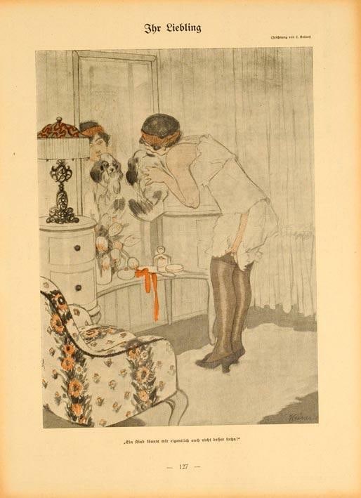 Ihr Liebling 1913 By Kainer Simplicissimus On Linen: Ihr Liebling 1913 By Kainer Simplicissimus On Linen Item Specifics: Size: Small (up to 12in.) Artist: KAINER Style: Art Nouveau Date Of Creation: 1913 Year Of Production: 1913 Width (Inches): 11 Subje