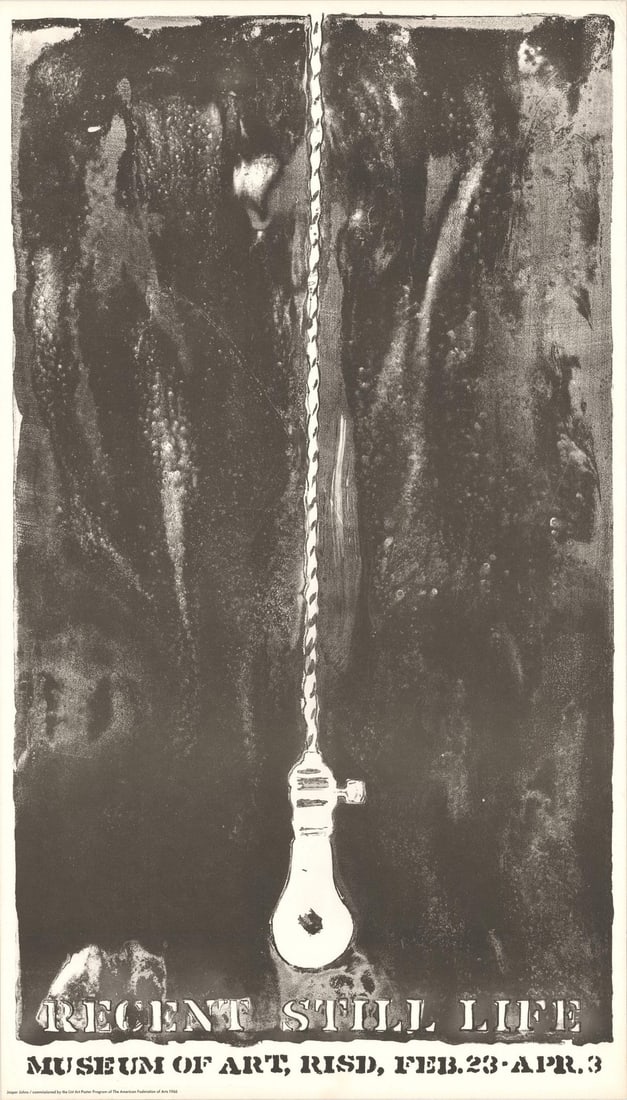 JASPER JOHNS Recent Still Life (Light Bulb) 34" x 20" Lithograph 1968 Pop Art Bl (1 of 6)