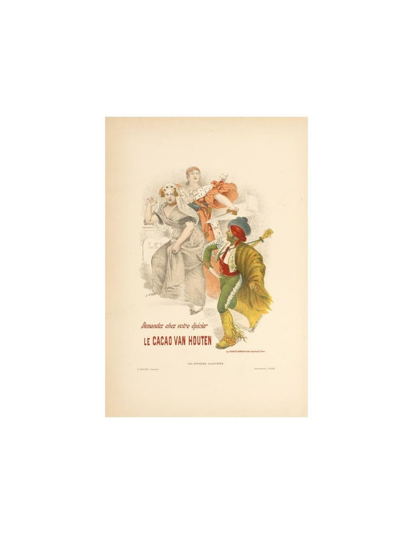 Van Houten Cacao Poster Original Vintage By Willete 1896: Van Houten Cacao Poster Original Vintage By Willete 1896 Item Specifics: Artist: WILLETE Style: Art Nouveau Date Of Creation: 1897 Year Of Production: 1897 Width (Inches): 8.5 Subject: LIBRARY Origina