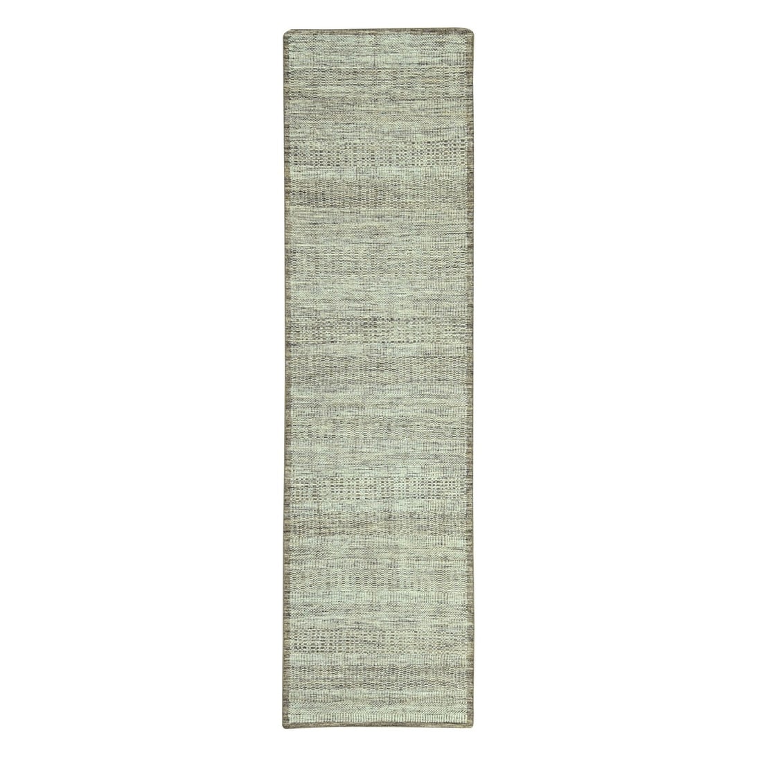 Hand Knotted Oxidized Brown Wool Runner Rug 2'7"x11'10: Hand Knotted Oxidized Brown Wool Runner Rug 2'7"x11'10 Hand-knotted in rich, oxidized brown wool, this 2'7"x11'10" runner rug boasts a solid field color and a subtle, regional design. Made from high-q
